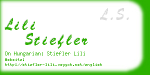 lili stiefler business card
